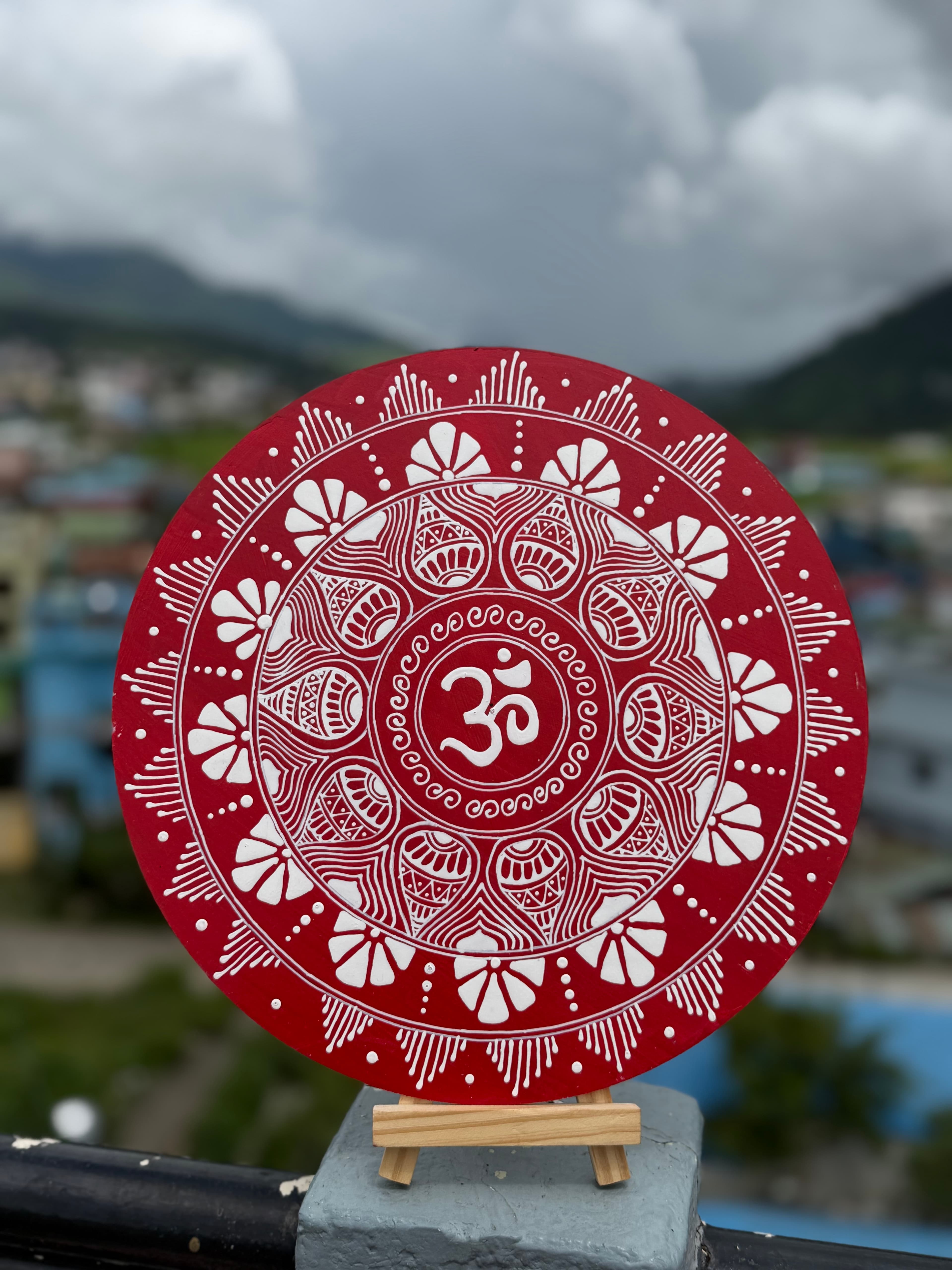 Om Aipan wall decor