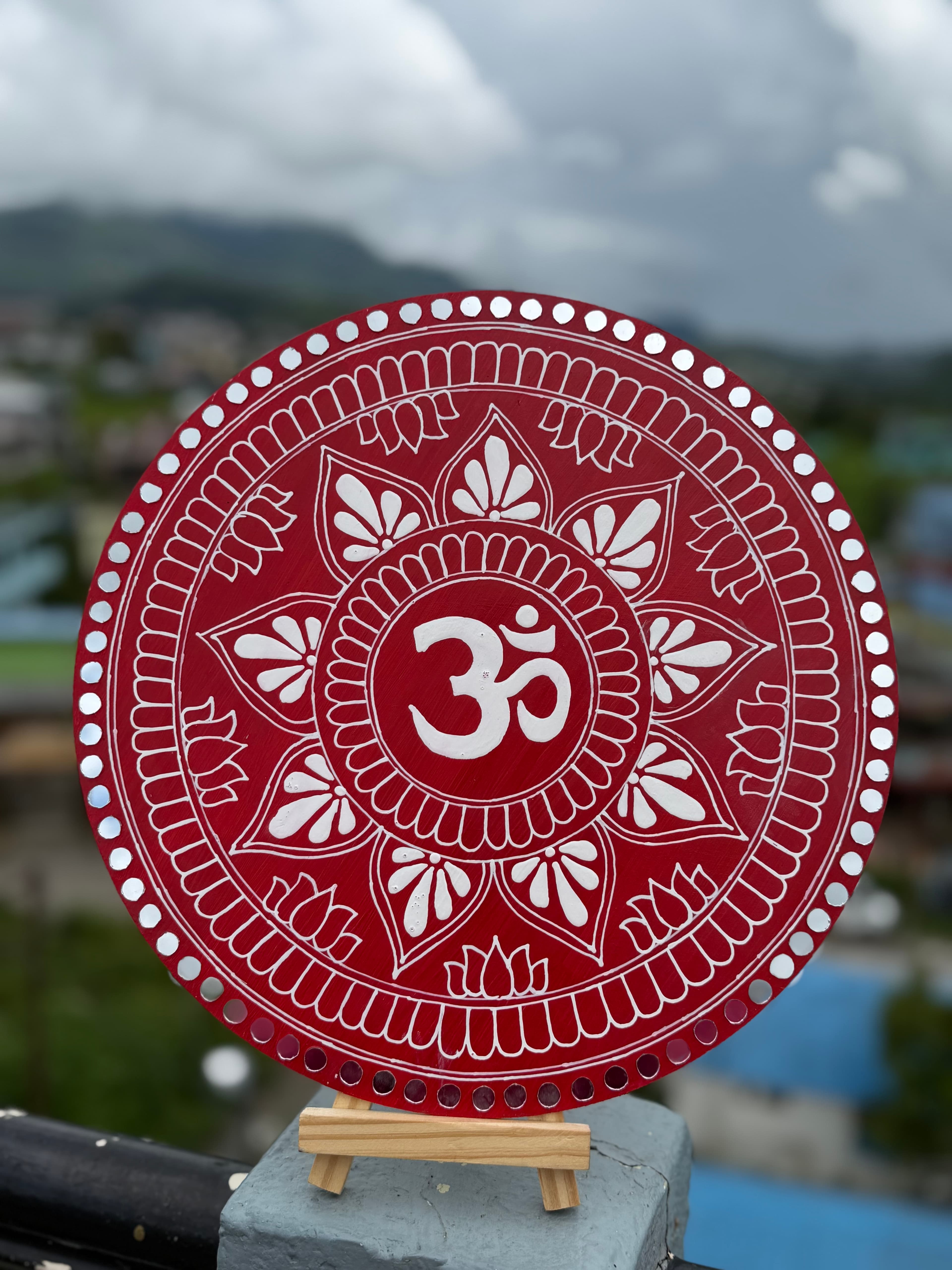 Om Aipan wall decor 2