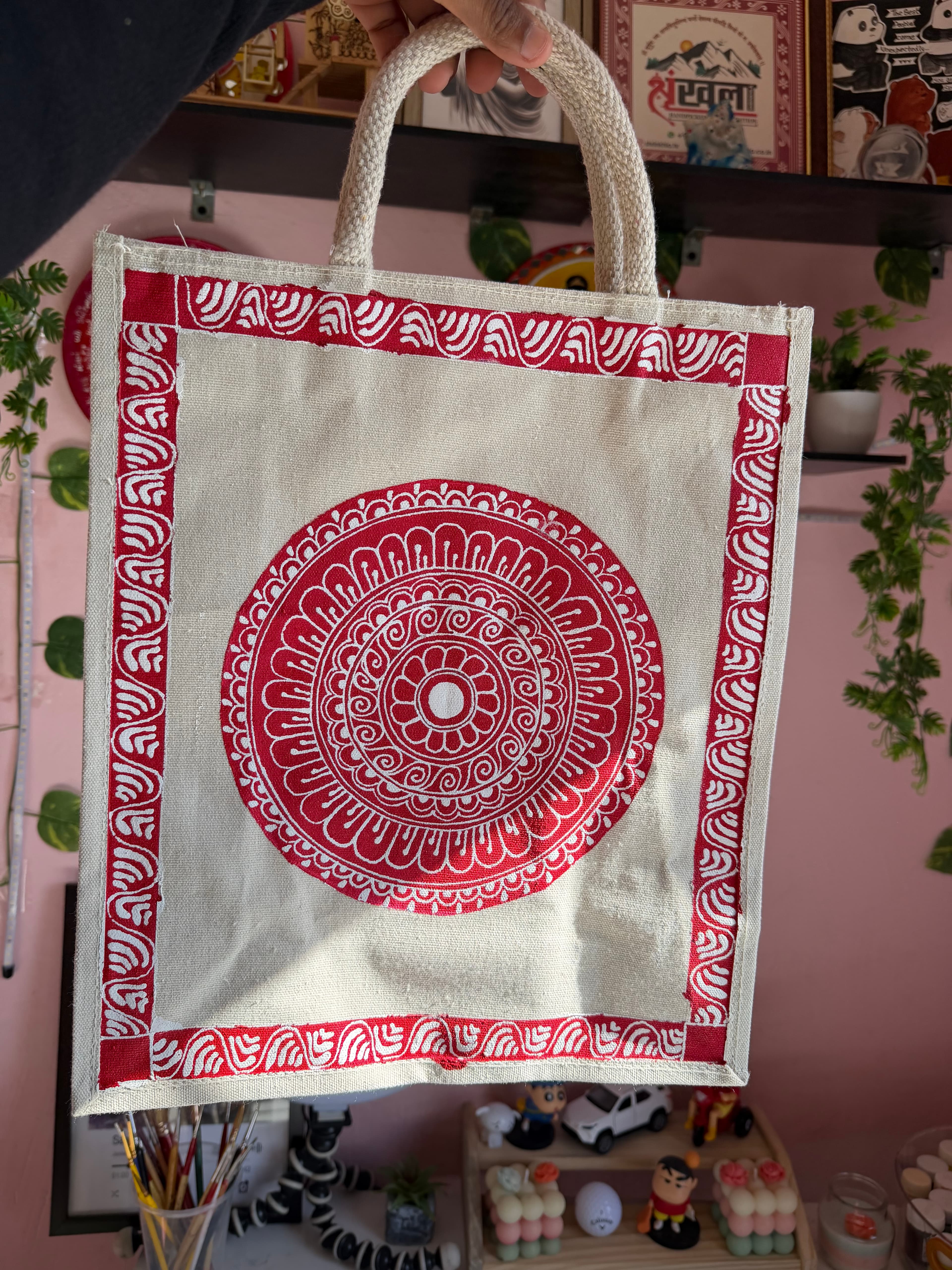 Handmade Aipan Canvas Bag 4